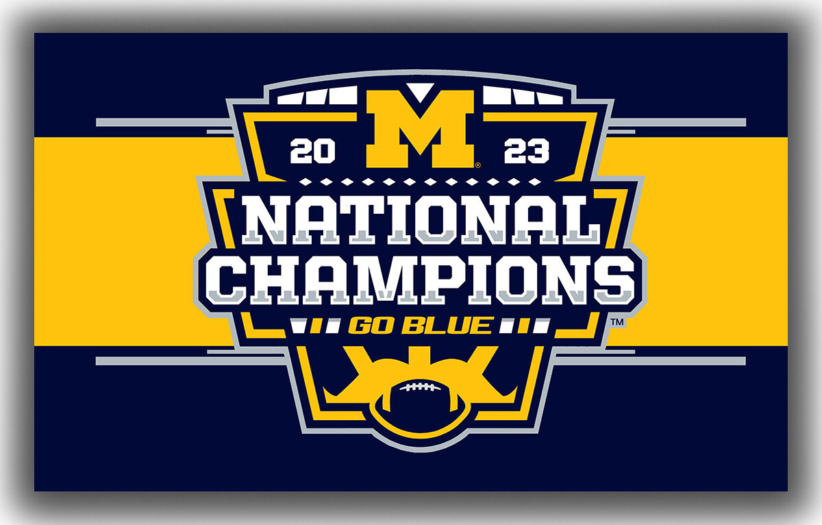 Michigan Football Team Memorable Flag 90x150cm 3x5ft Wolverines Champions Banner