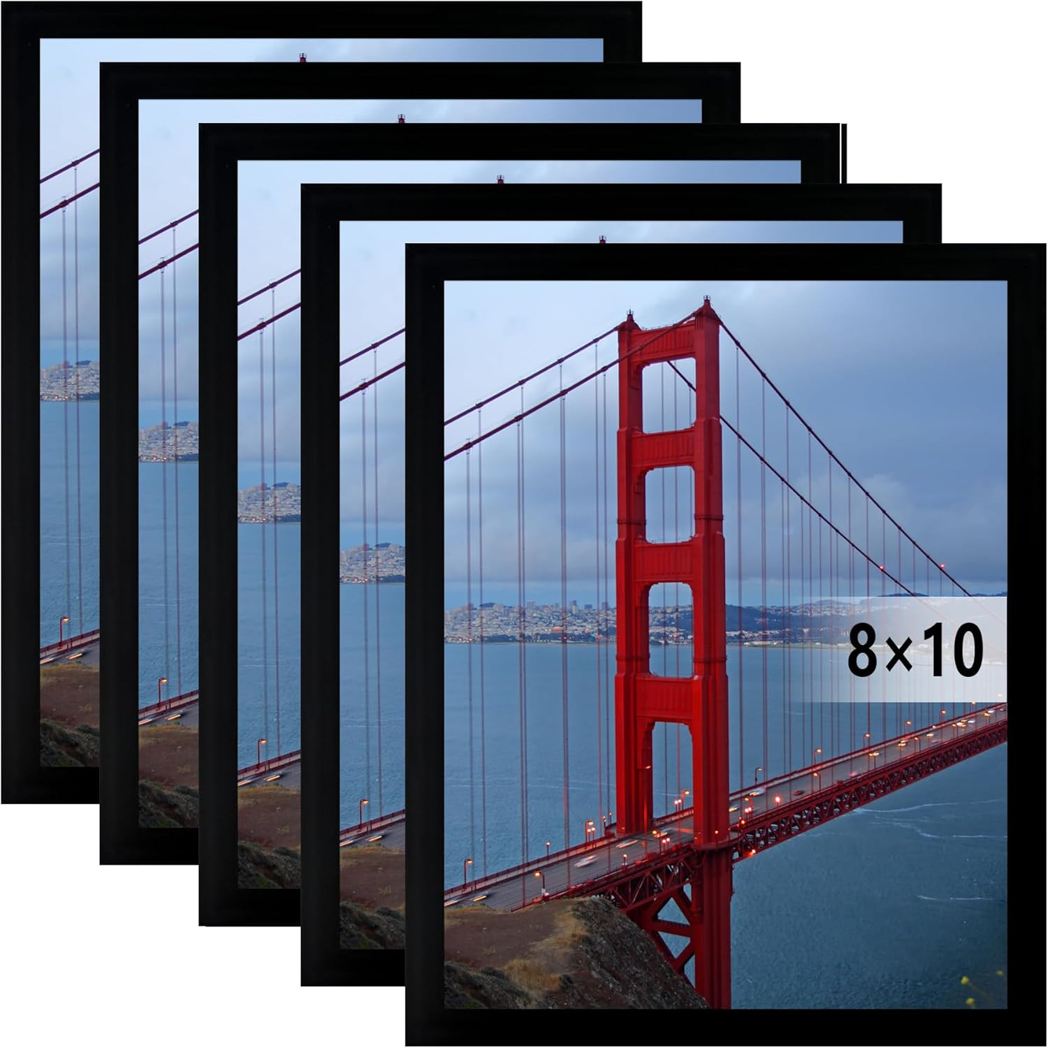 8X10 Picture Frame Wall Hanging Photo Frame Black 5 Pack