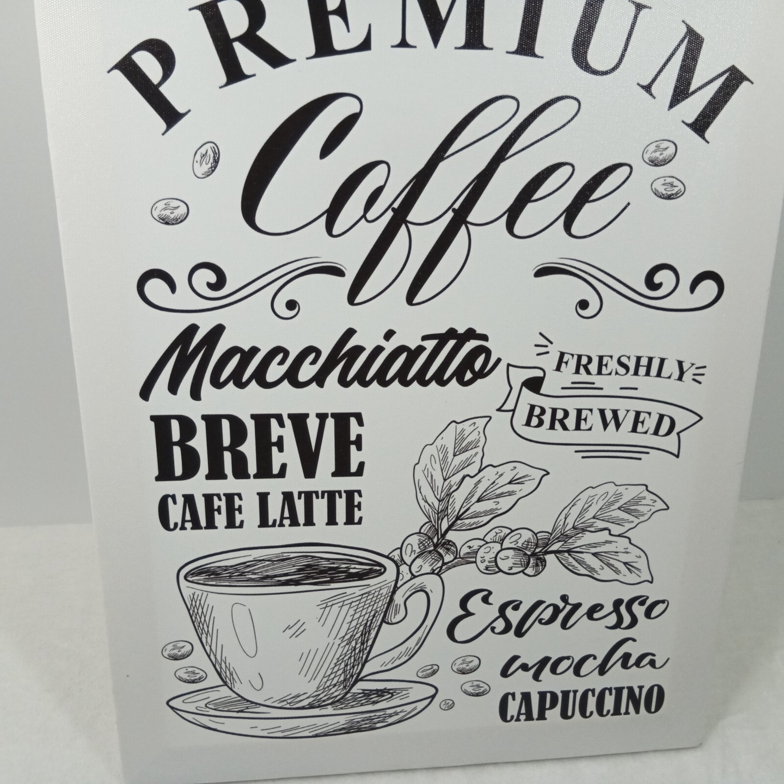 Coffee Wall Art Canvas Decor Vintage Look Kitchen Prints Cup Latte Cafe