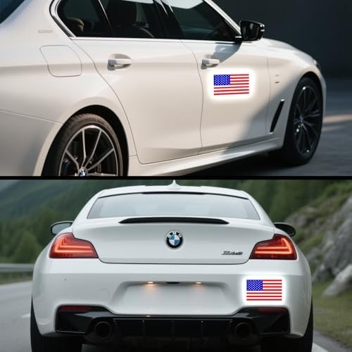 Patriotic American Flag Stickers – Reflective Decals for Cars, Motorcycles, Mail