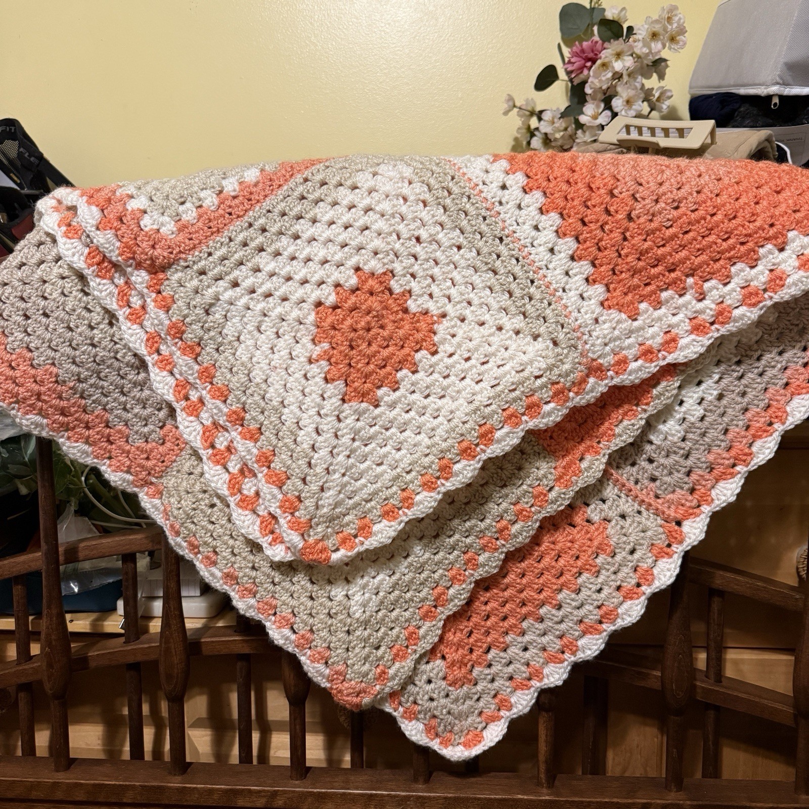 42 In x 42 In Crochet Afghan Throw Blanket Lap Blanket Homemade