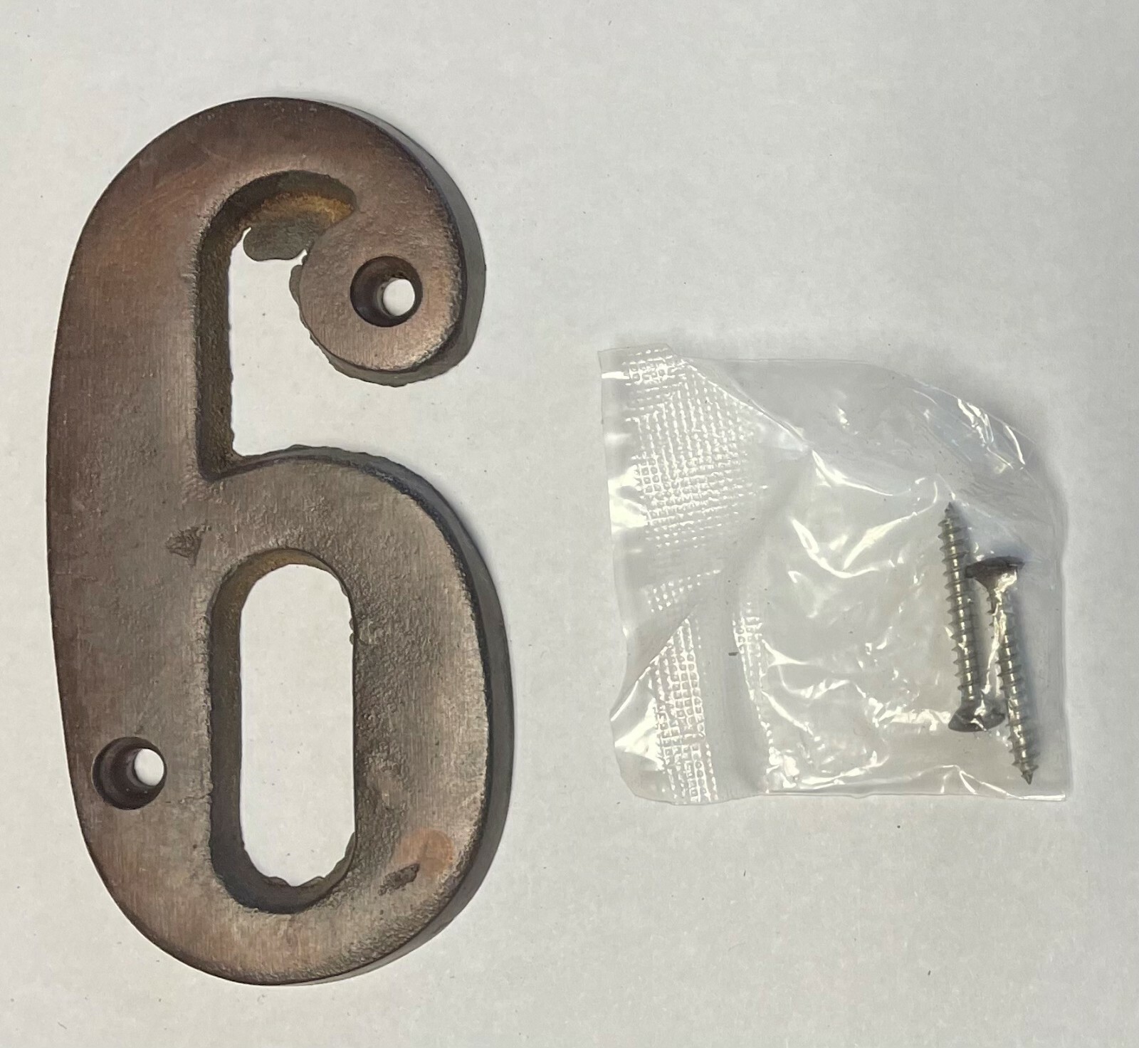 4″ Rustic Dark Solid Bronze Metal House Numbers 4 INCH PICK YOUR NUMBER