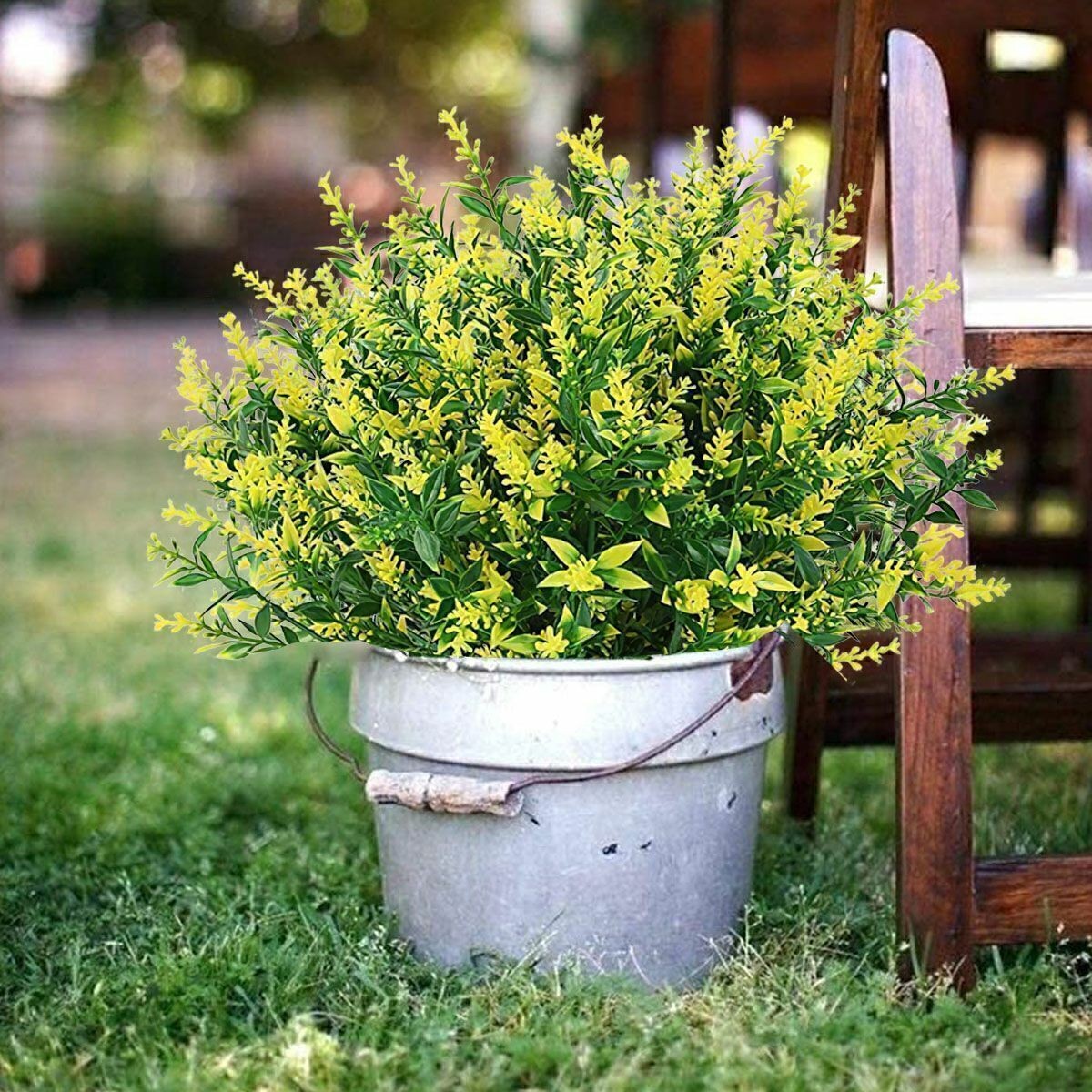 32 Bundles Artificial Flowers Fake Plants Outdoor UV-Resistant Flowers Decor new