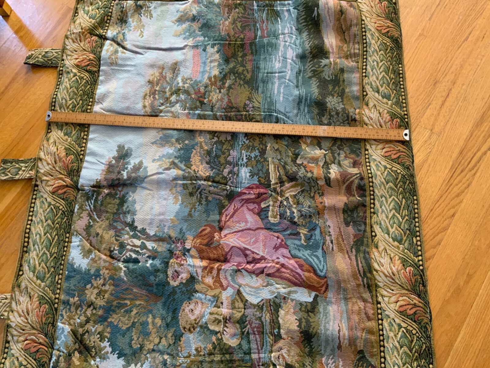 Woven nature people Tapestry 50″ x 36″ loops for hanging cotton/polyester