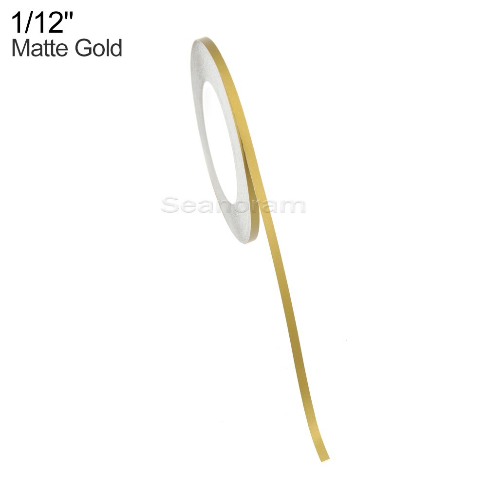 1/12″ 2mm Matte Gold DIY Home Shop Pinstriping Pin Stripe Decal Vinyl Sticker