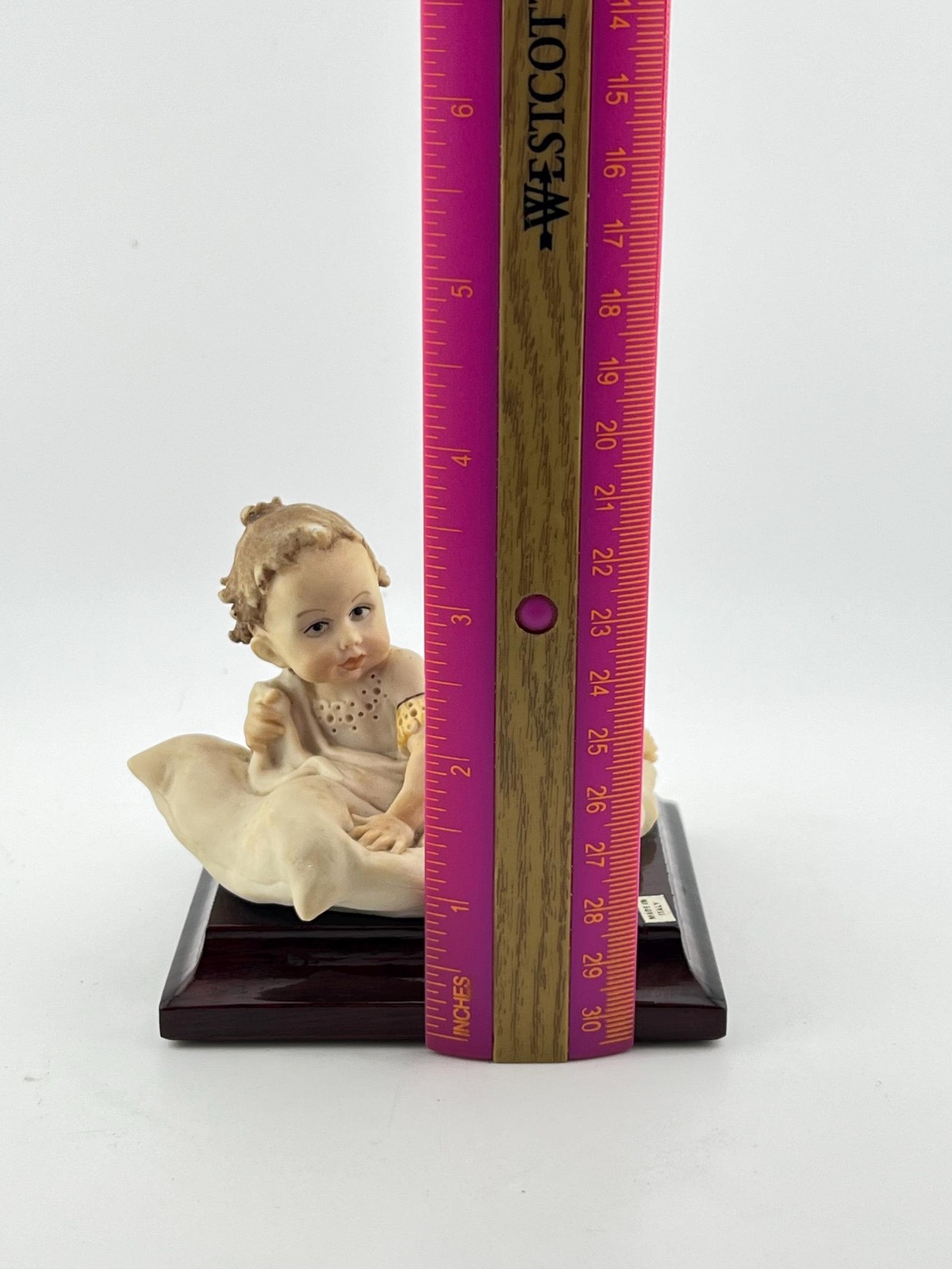 Baby Cherub Figurine Giuseppe Armani Vintage Florence Italy Hand Painted