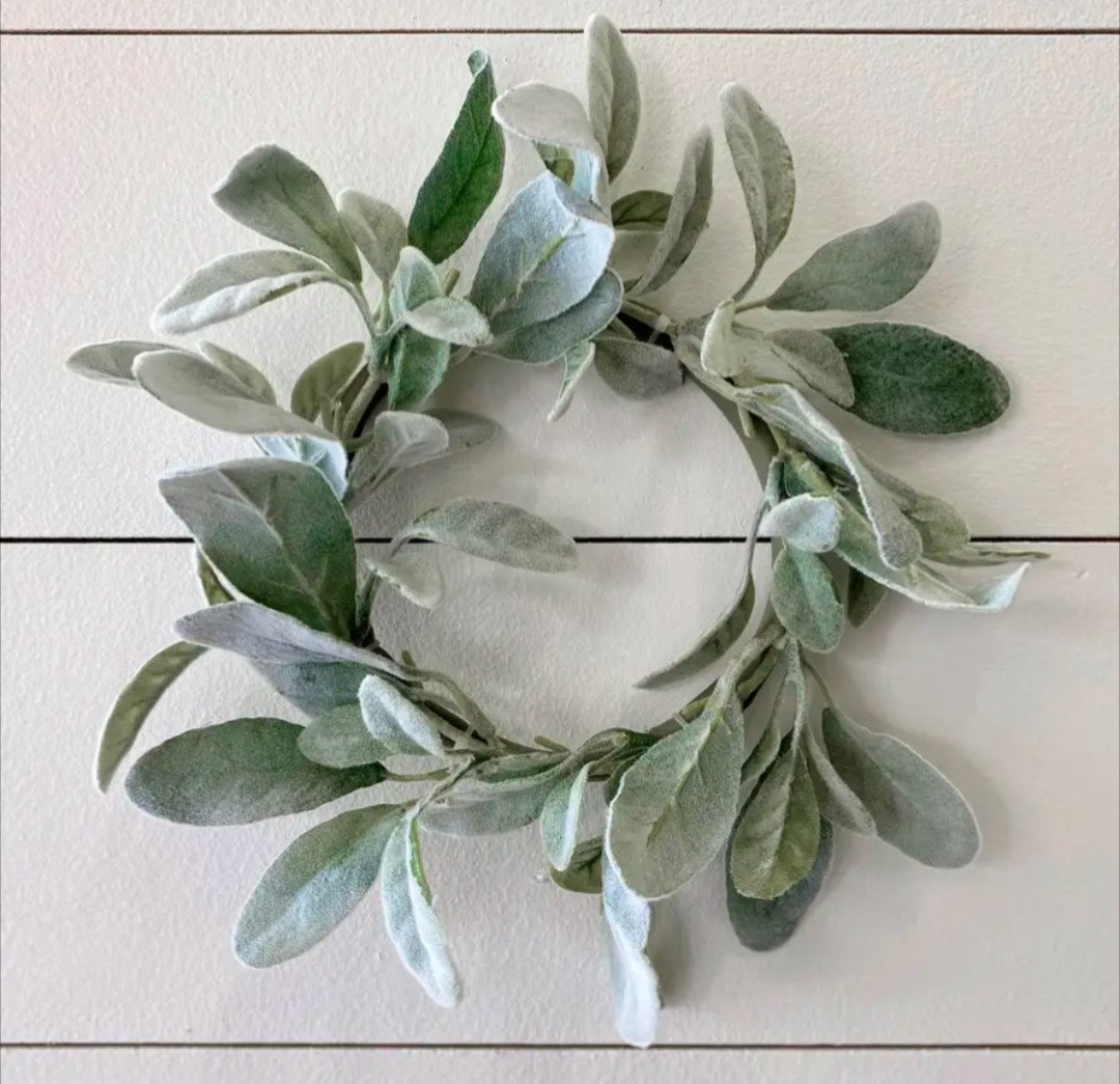 4-1/2″ Lamb’s Ear Candle Ring