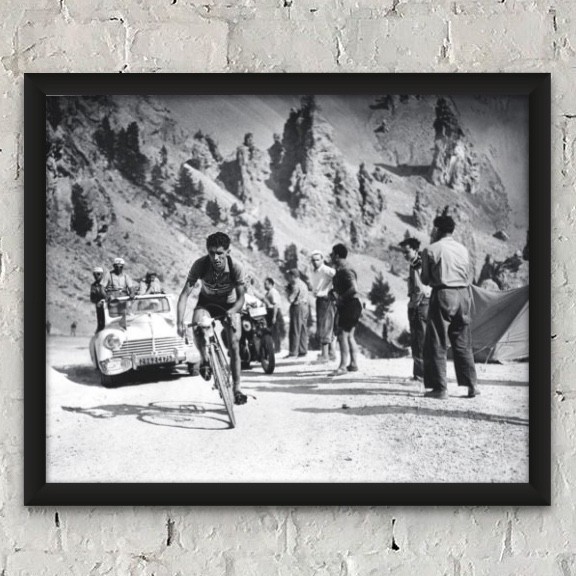 1954 Tour de France, Federico Bahamontes, Vintage Cycling Print, 8 x 10 inches