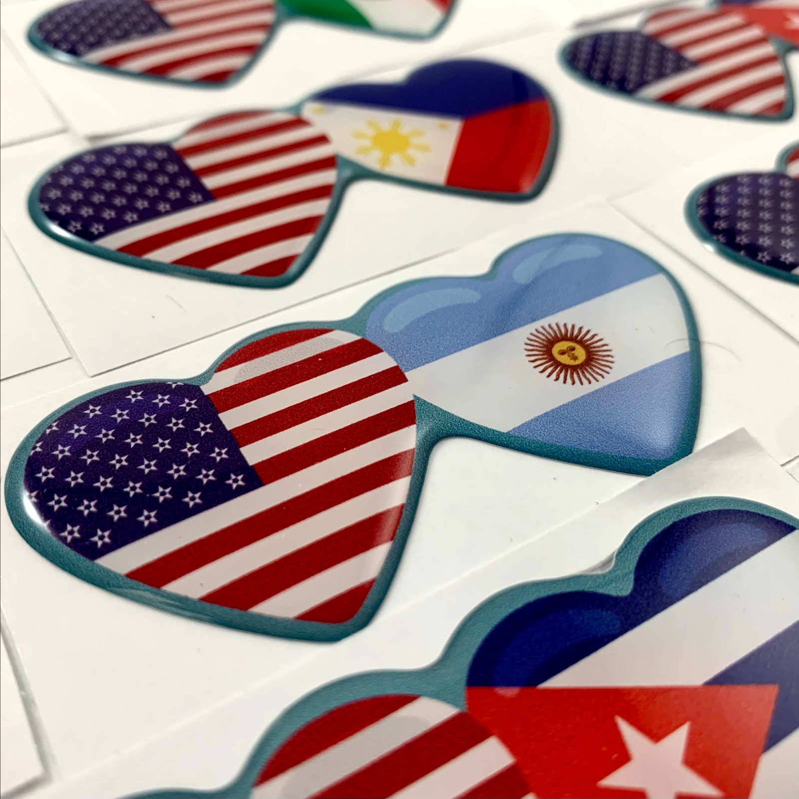 Epoxy resin dome 3d gel sticker Adhesive Crystal Flags