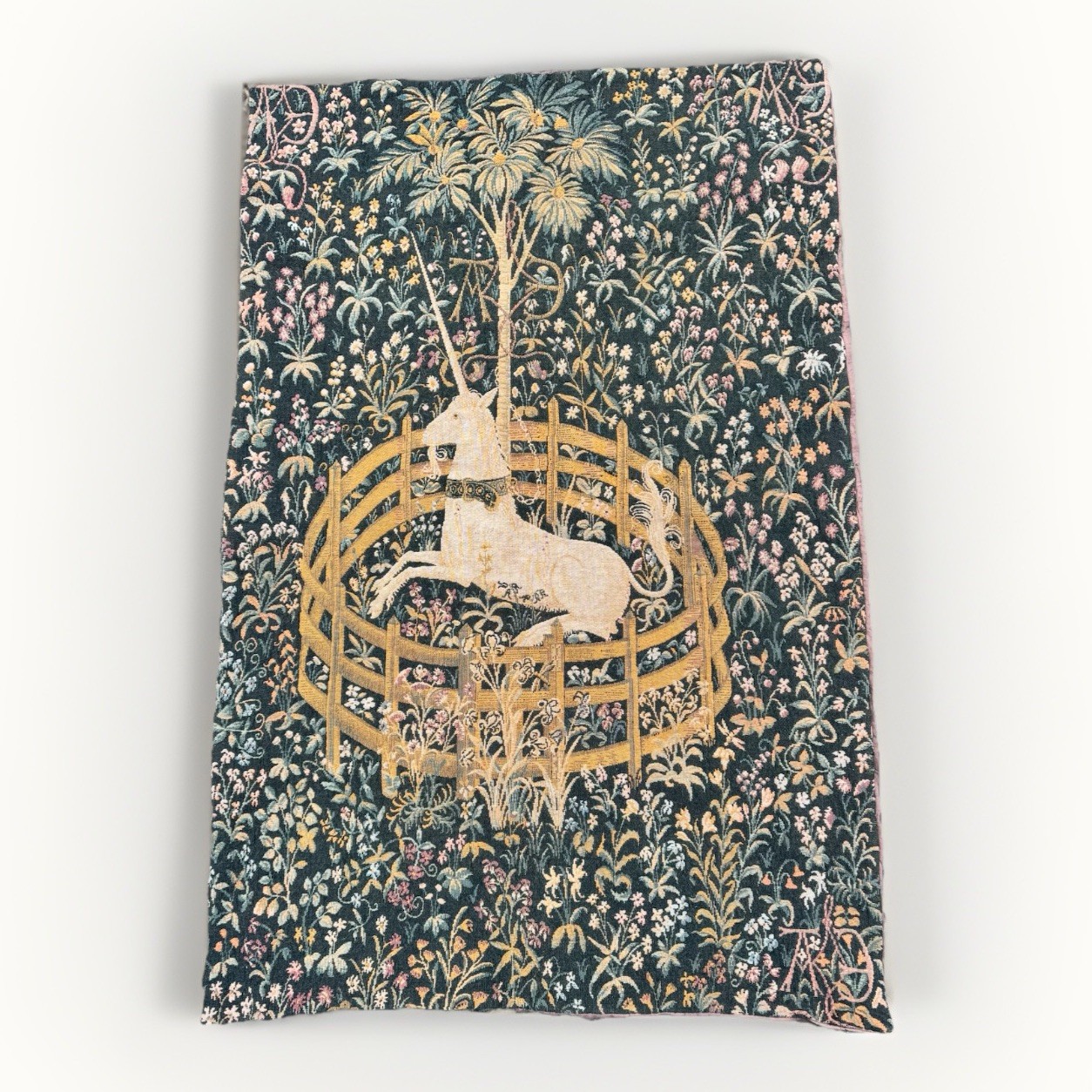 Vintage Unicorn In Captivity Tapestry Wall Hang 35×52”