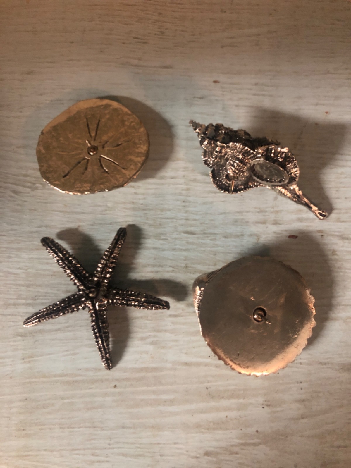 Pottery Barn Vintage Silver Beach Comer’s Pin Set Decor Sea Life Vase Filler