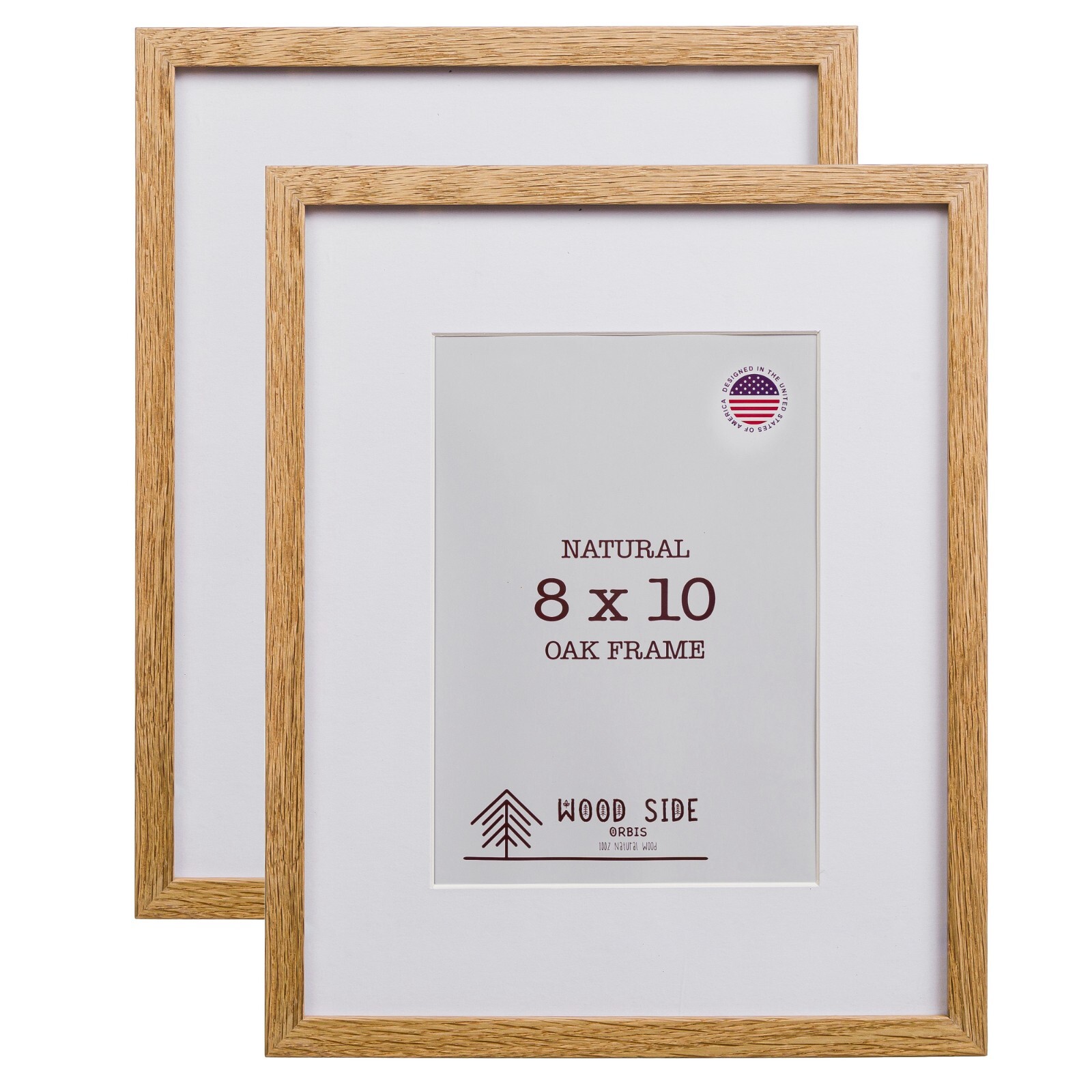Oak Wood Picture Frames – Natural Solid Wood Glass Photo Frames Wall Tabletop