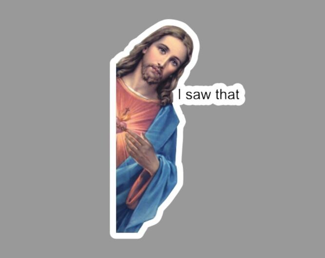 Jesus I Saw That Die Cut Glossy Fridge Magnet