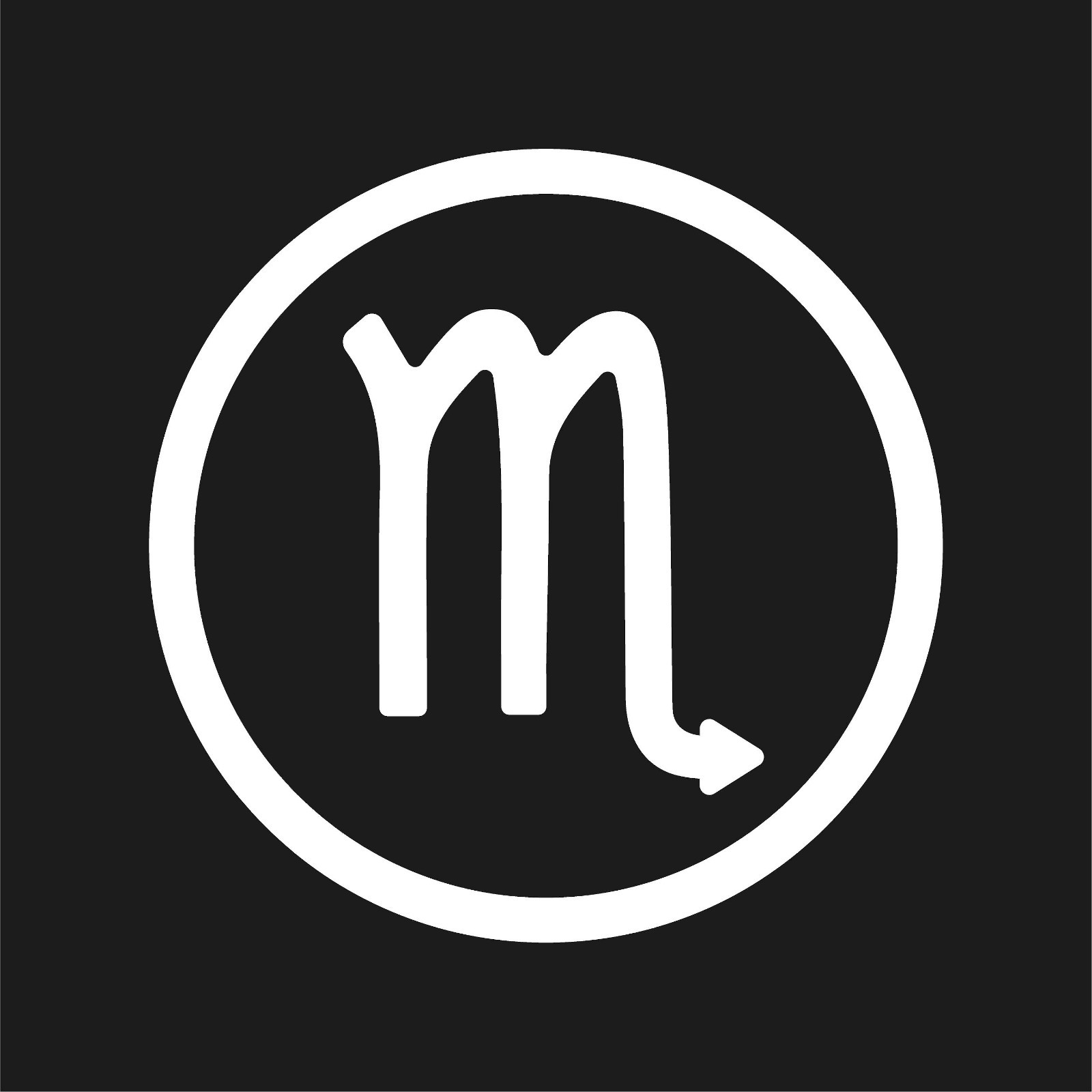 Scorpio Circle Zodiac Sign Vinyl Decal Astrology Symbol Art Sticker