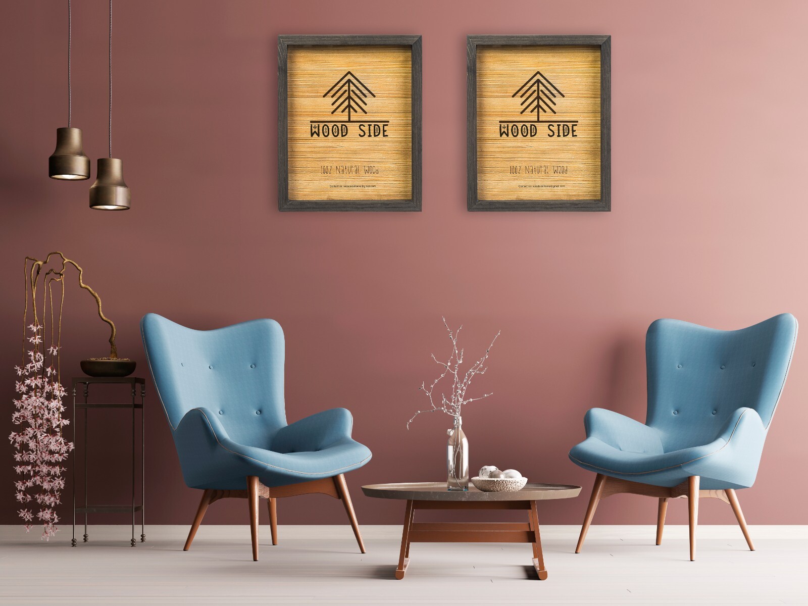 Rustic Colorful Wooden Picture Frames – Natural Solid Wood with Thick Borders