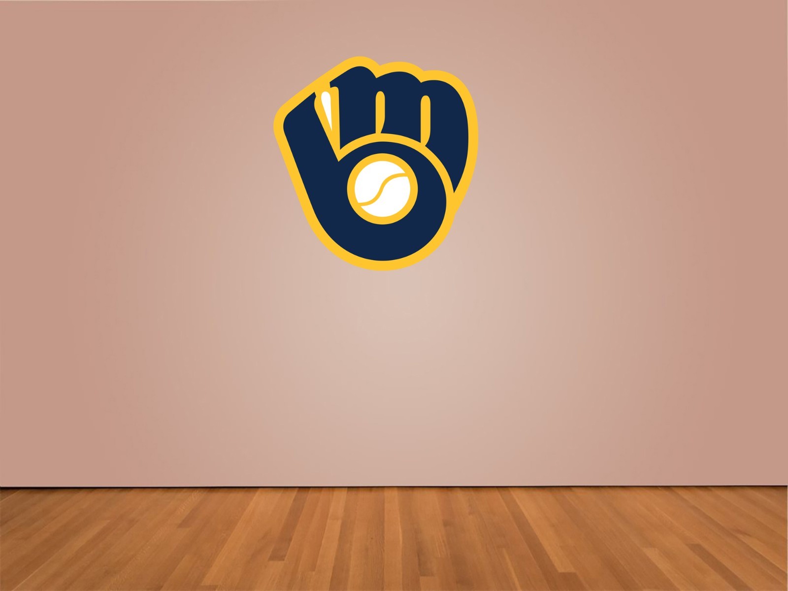 Milwaukee Brewers Glove Indoor Wall Vinyl Decal Sticker 5″ – 52″