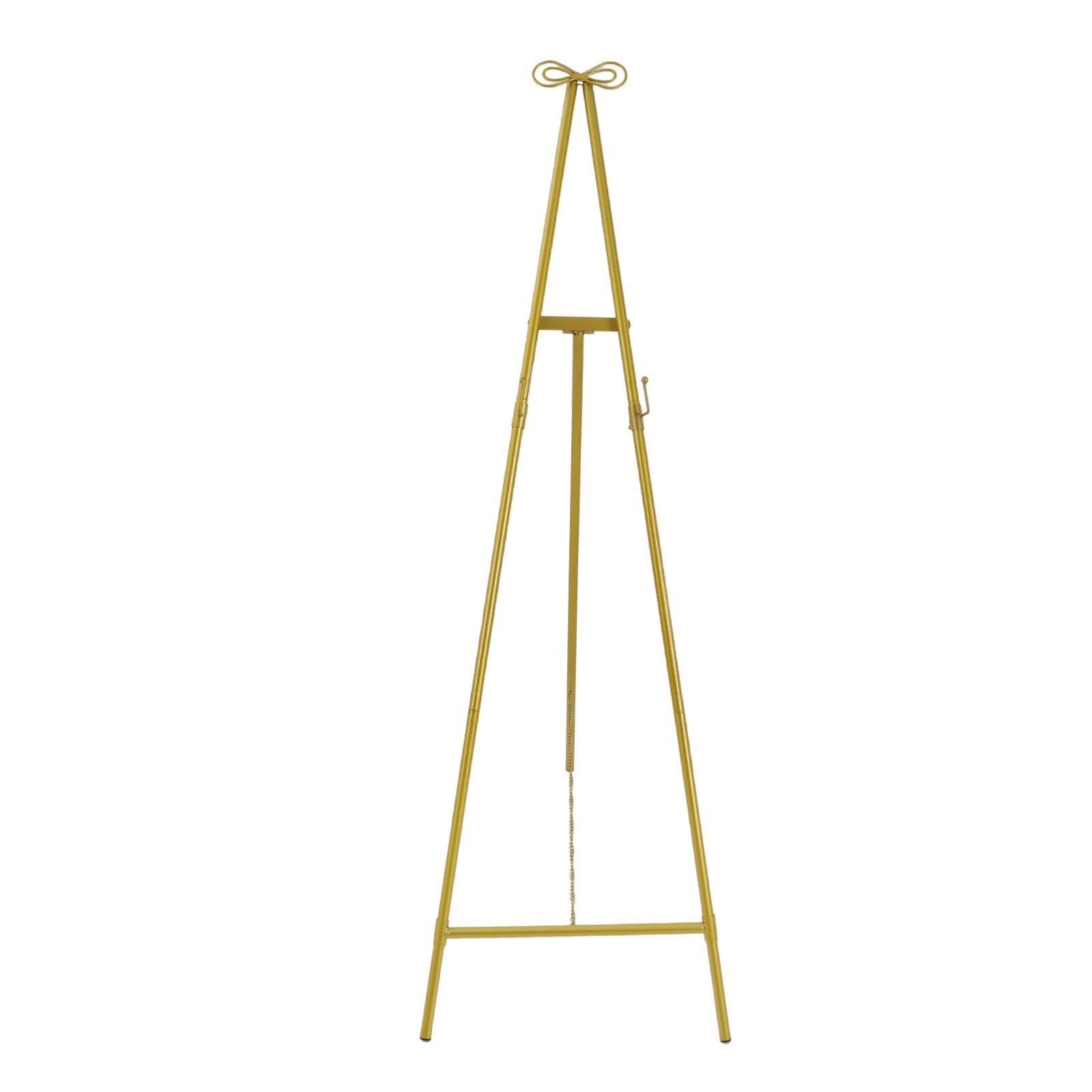 Gold Large Adjustable Floor Standing Easel for Wedding Display Metal Stand
