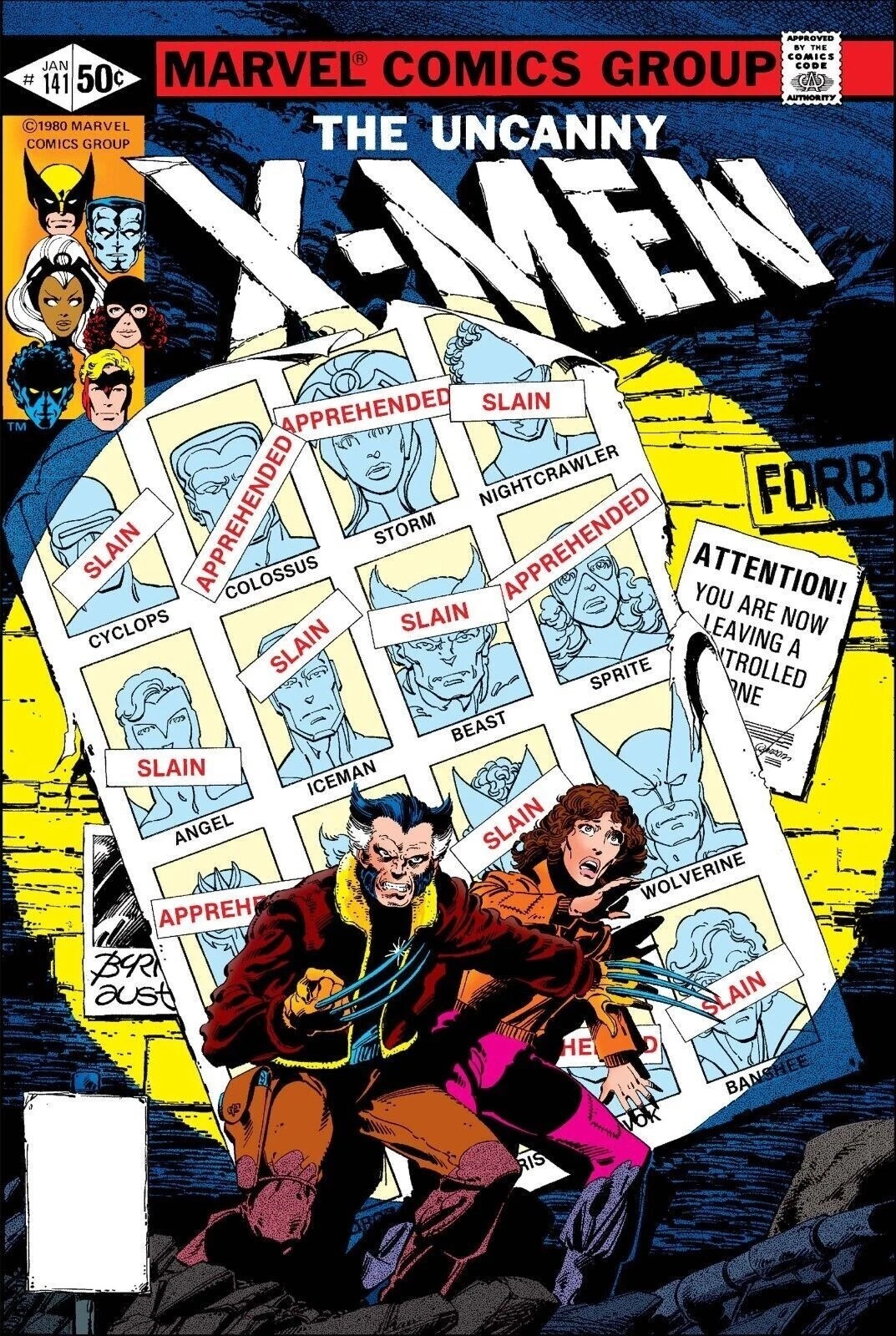 UNCANNY X-MEN #141 COMIC BOOK COVER Poster print 11″x17″ home decor
