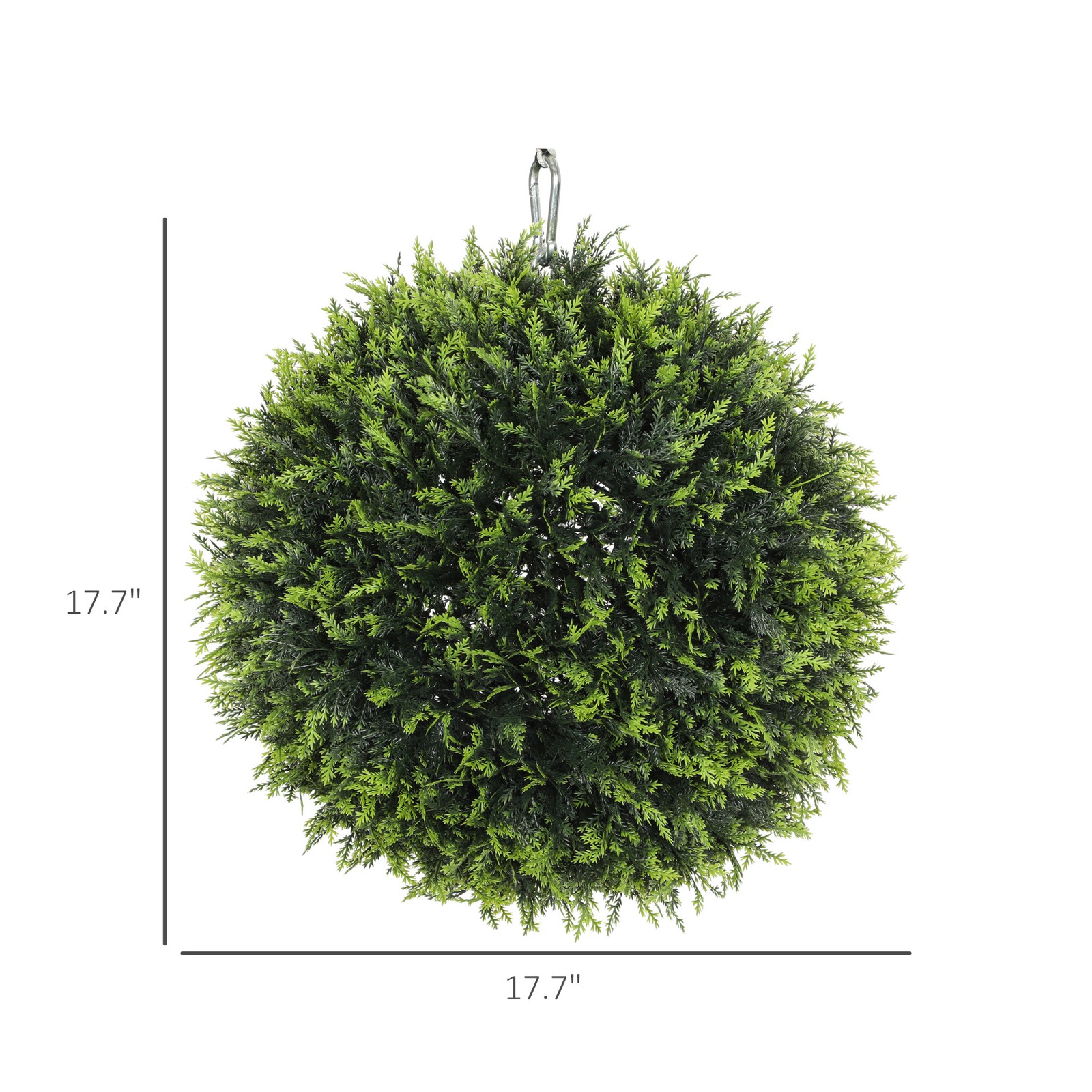18 In Artificial Plant Topiary Set of 2 Boxwood Balls Outside Decor Porch Garden