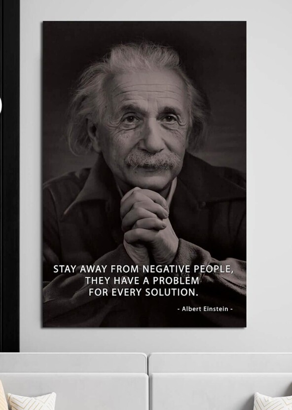 Albert Einstein Poster Motivational Quotes Wall Art Inspirational