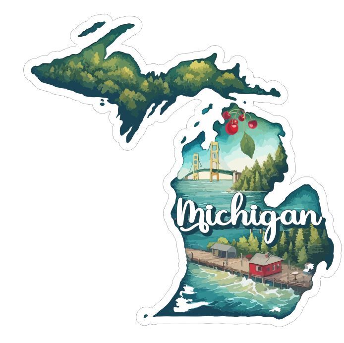Michigan Sticker Stickers A249
