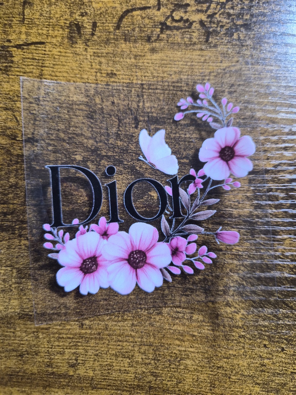 D LOGO FLOWERS HIGH Quality RAISED UV DTF Decal waterproof USA NOTVINYL