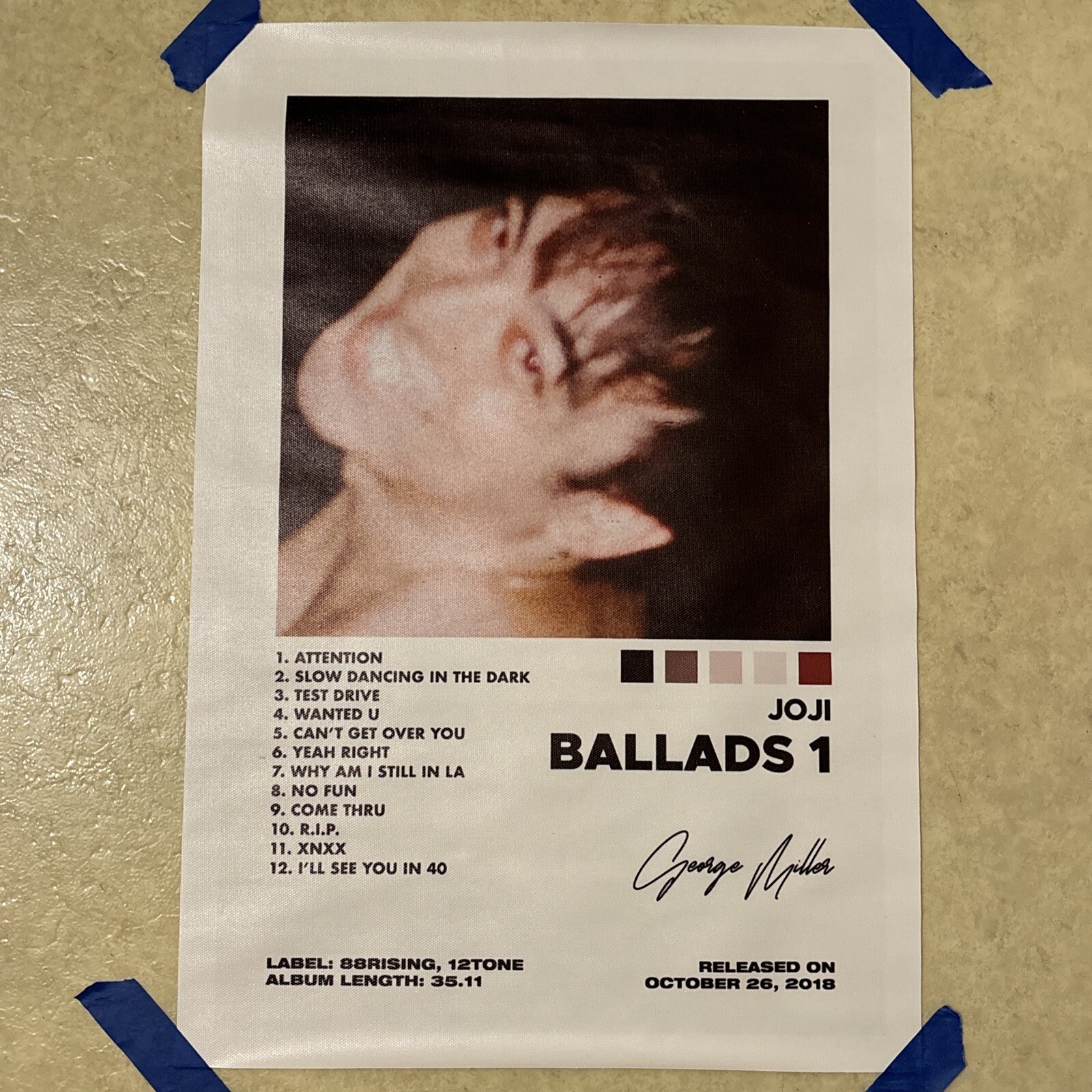 Joji – Ballads 1 – Singer – Songwriter ✅ Wall Art Canvas Poster ✅ 12×18 inch