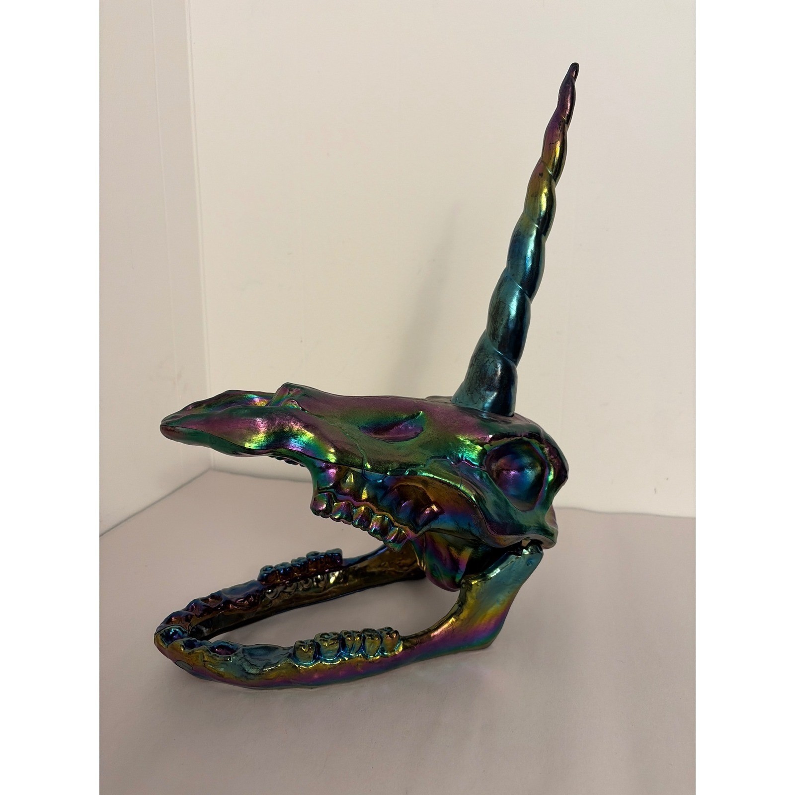 Crazy Bonez Unicorn Skull Unisex OS Iridescent Gothic Halloween Whimsigoth Decor