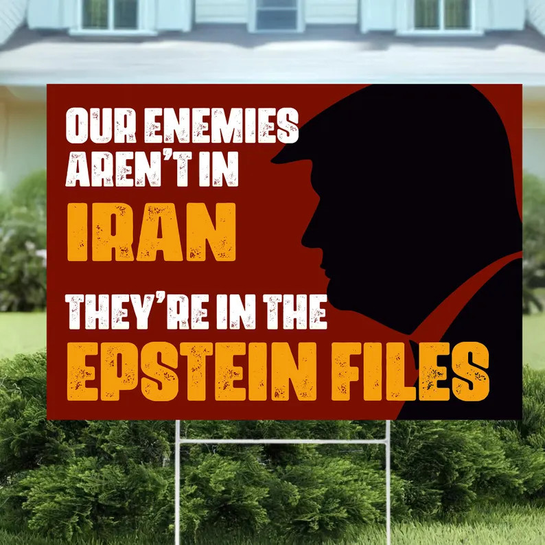 Anti War Yard Sign Our Enemies Are In Political Protest