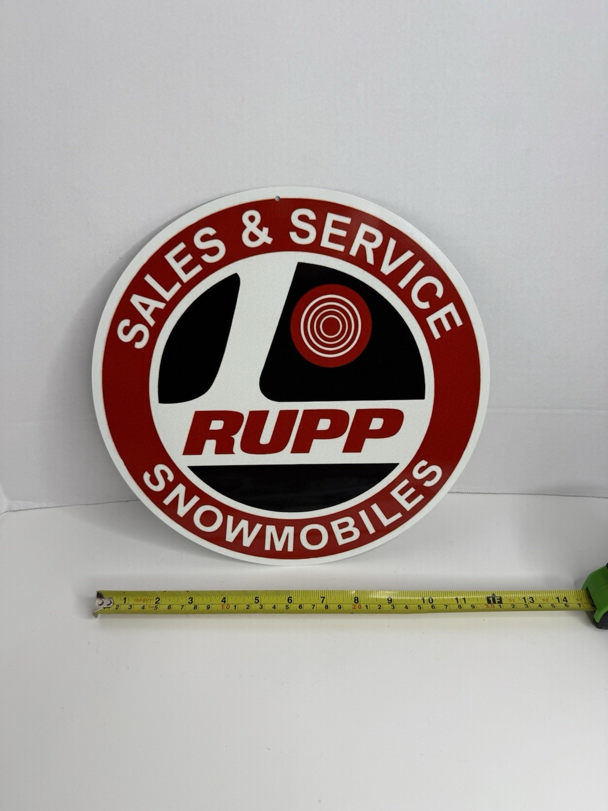 Rupp Snowmobile 12″ Round Aluminum Metal Sign Bar mancave shop garage gifts