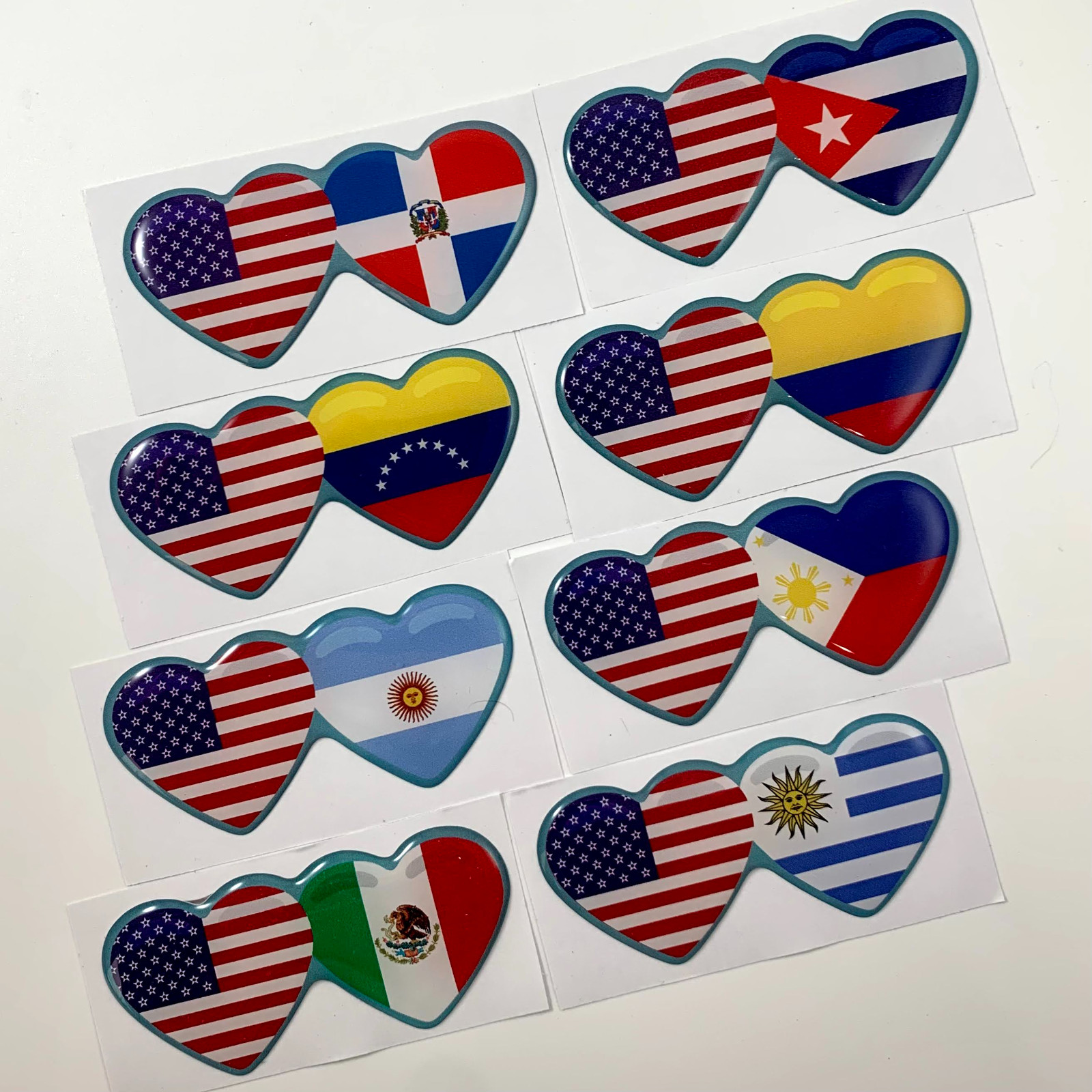 Epoxy resin dome 3d gel sticker Adhesive Crystal Flags