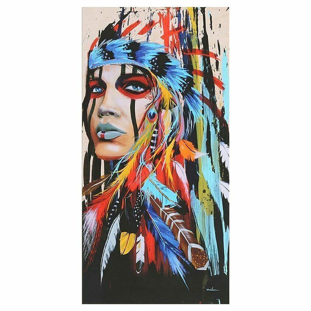 Womens Abstract Indian Canvas Oil Painting Print Picture Wall Art Home Decor