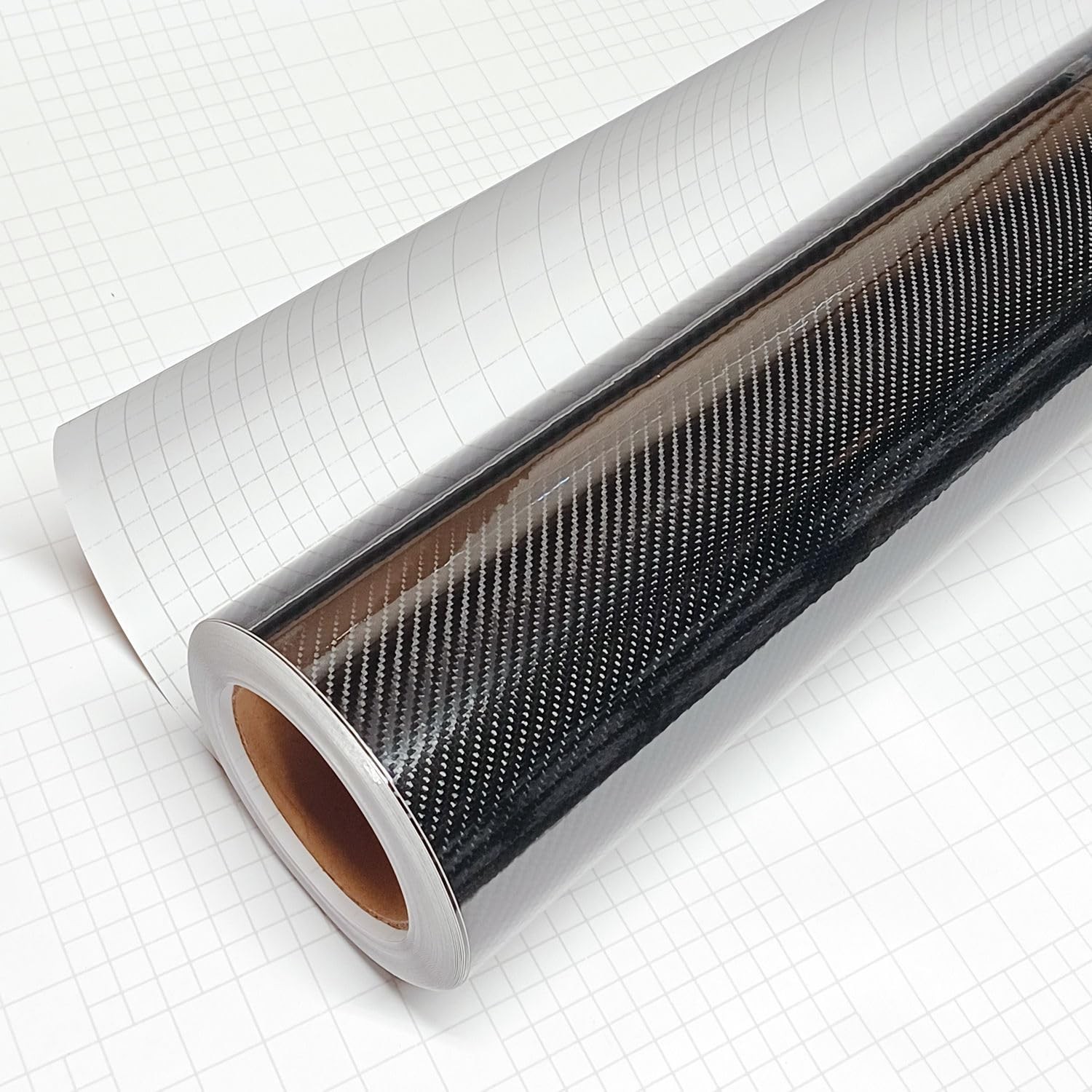 DIYAH High Gloss 6D Black Carbon Fiber Vinyl Wrap Sticker with Air Release Bu…