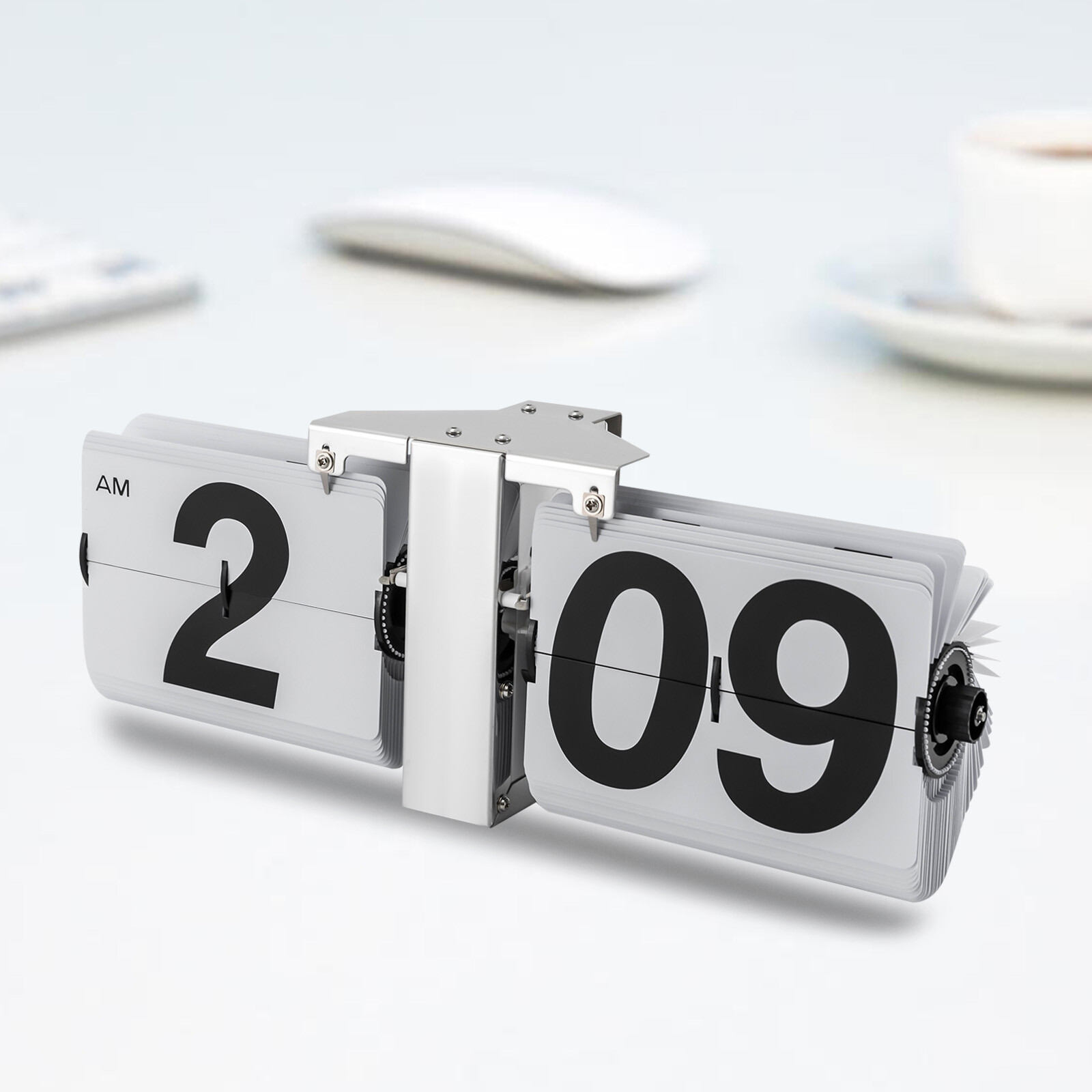 Retro Wall Mount/Tabletop Flip Clock Battery Powered Digital Display Clock