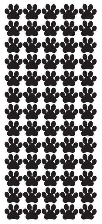 Paw Stickers Sticker Black 3/4″ DC15-070