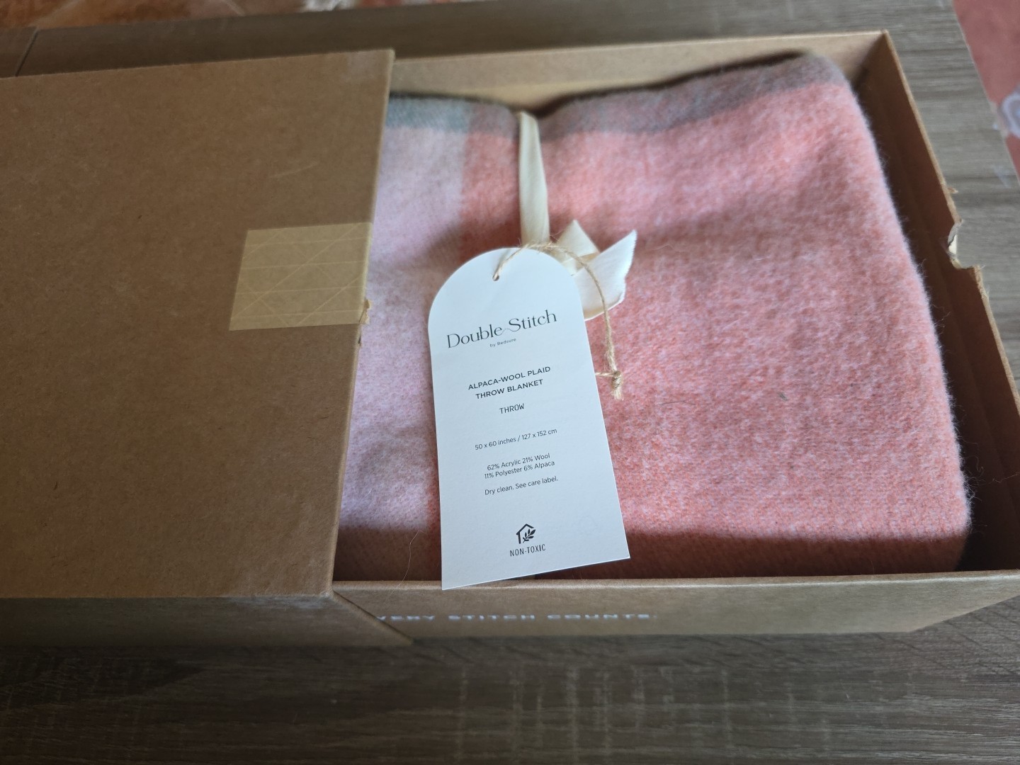 Double Stitch Alpaca Wool Throw Blanket – Warm, Alpaca-Wool Blend Multi Color