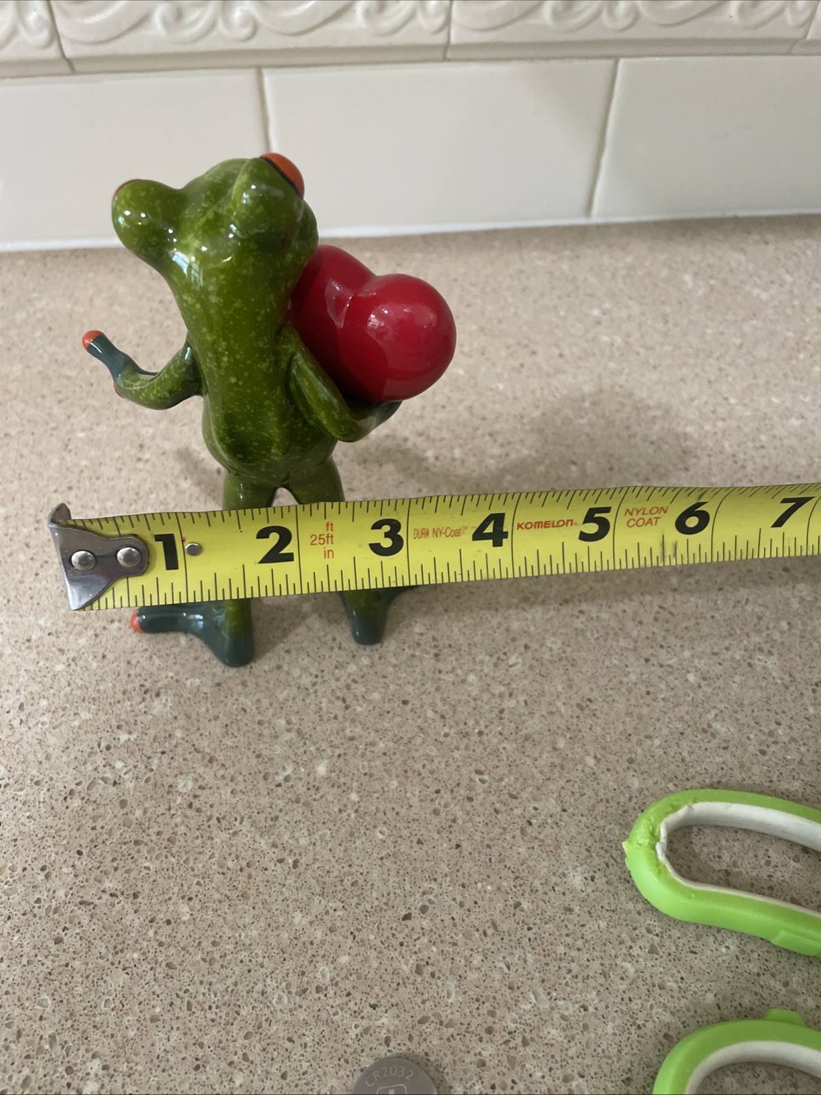 Frog Figurine Holding A Red Heart