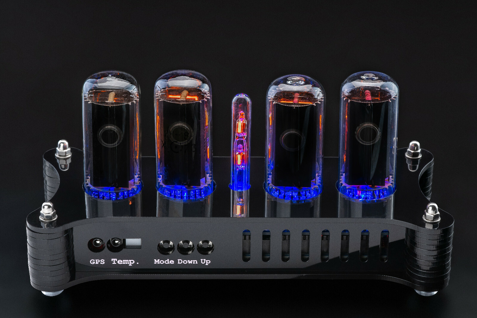 IN-18 Arduino Shield Nixie Tubes Clock Stylish Black Acrylic Case [Tubes option]