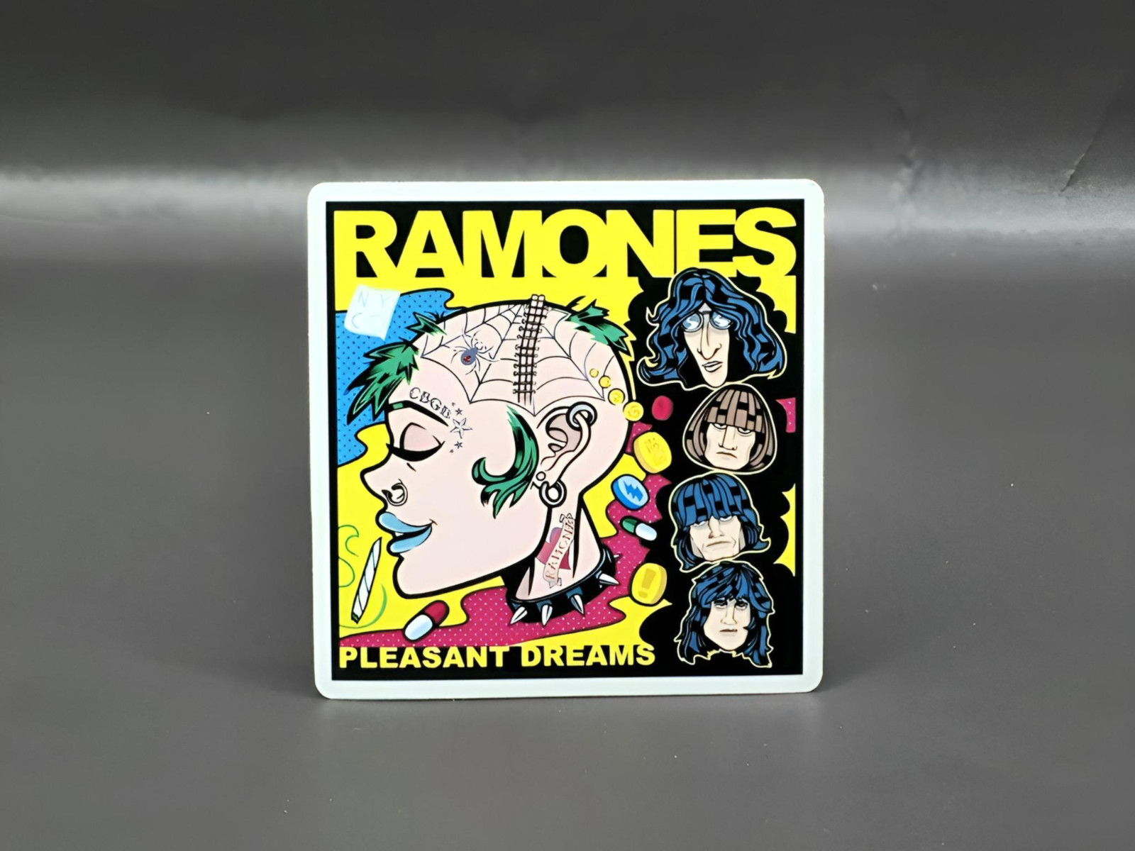 The Ramones Inspired Stickers Punk Rock Band Hey Ho Round Seal Logo Vinyl Decals