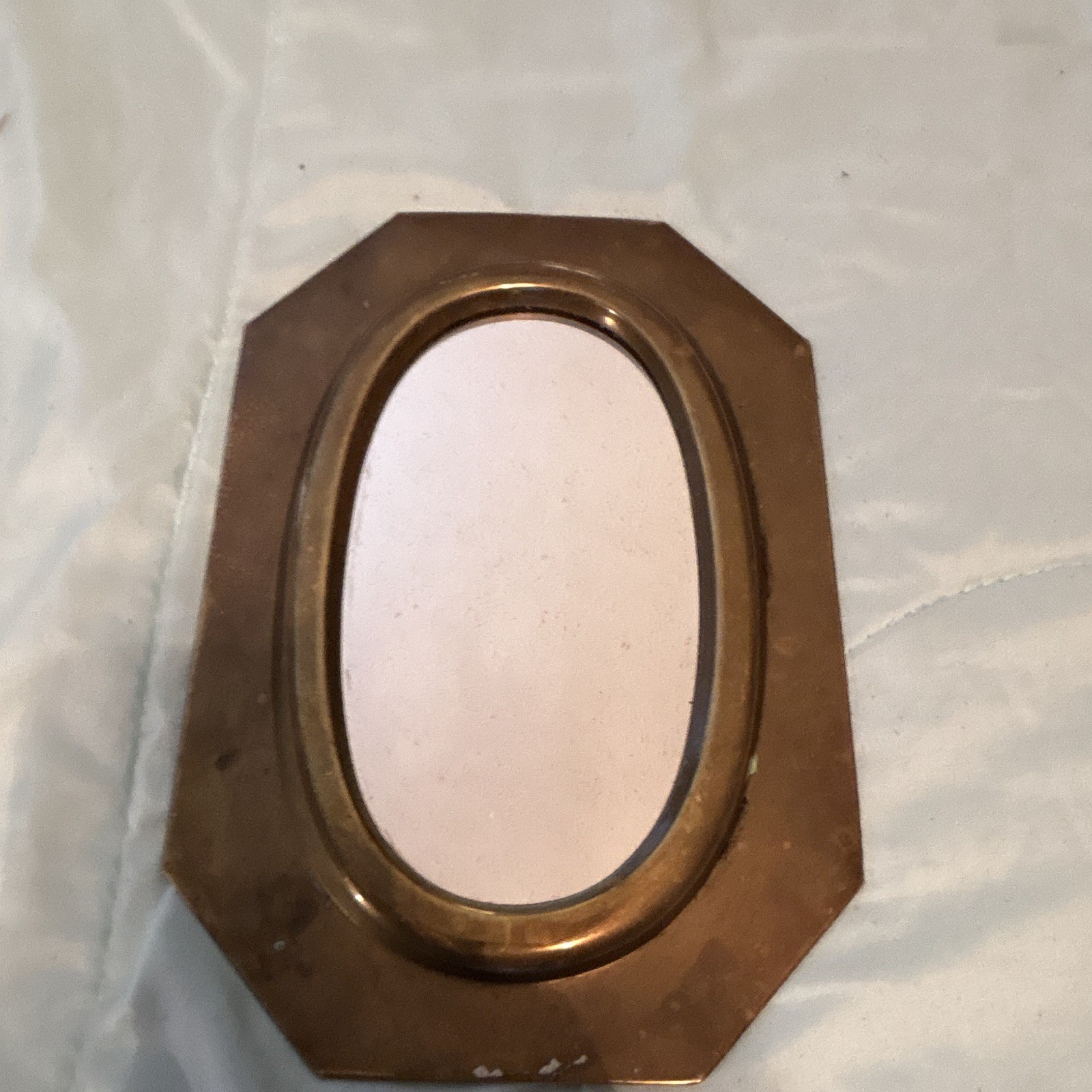Penco Brass Octagon Oval Hanging Picture Frame Brown Less Than 10 in
