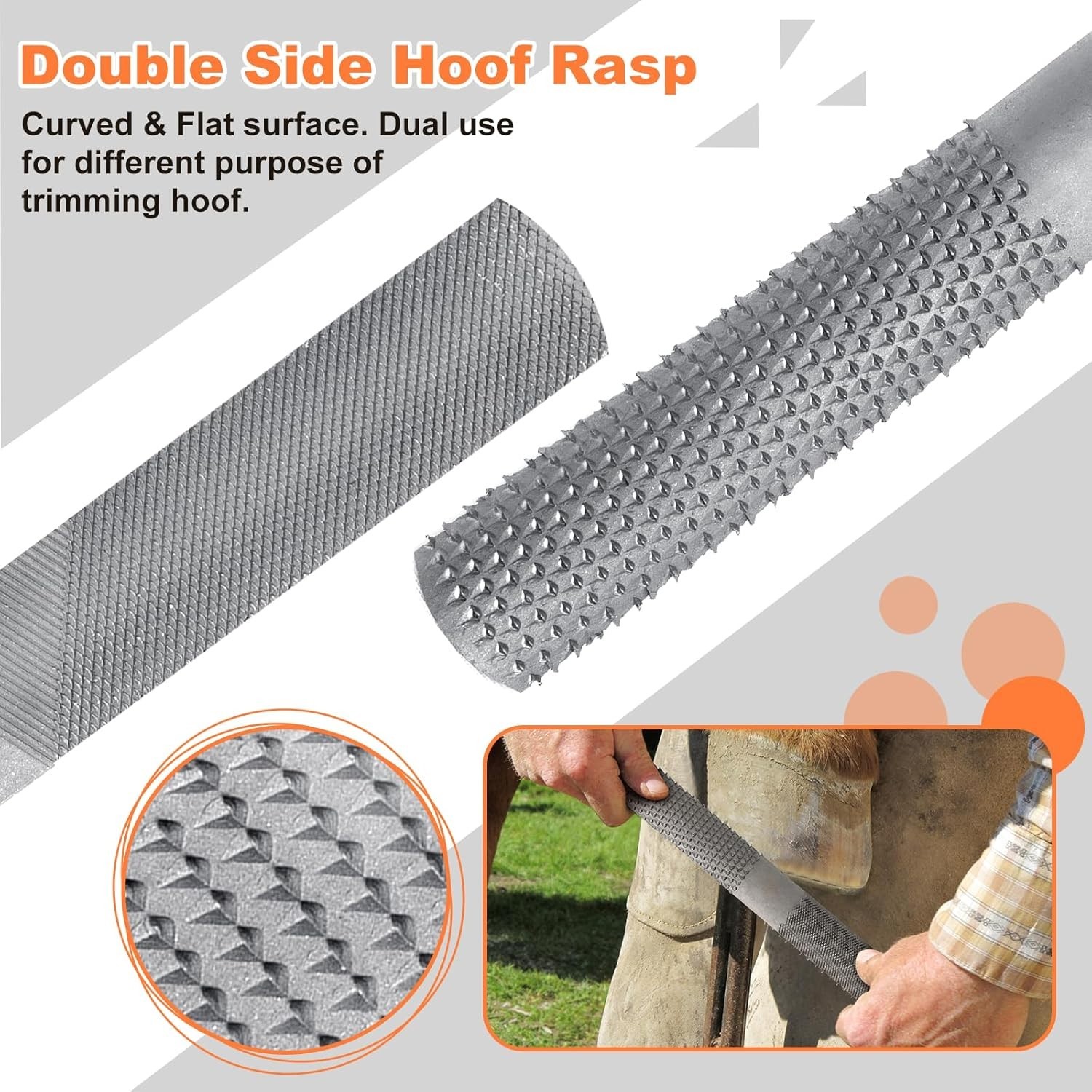 8 inch Farrier Tools Kit (8 Piece) Horse Goat Hoof Trimmers Carbon Steel…