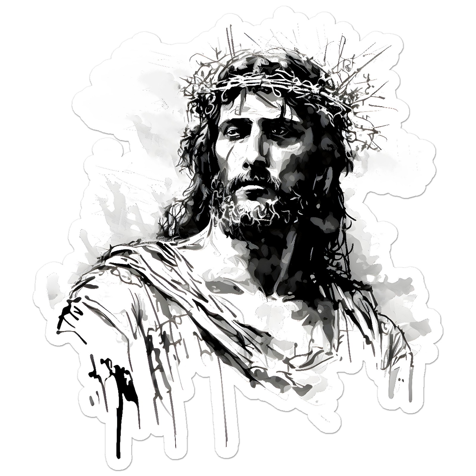 Jesus Crown Thorns Vinyl Decal Sticker – ebn9939