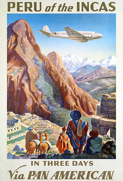 Peru Of The Incas – Via Pan American – 1938 – Travel Poster