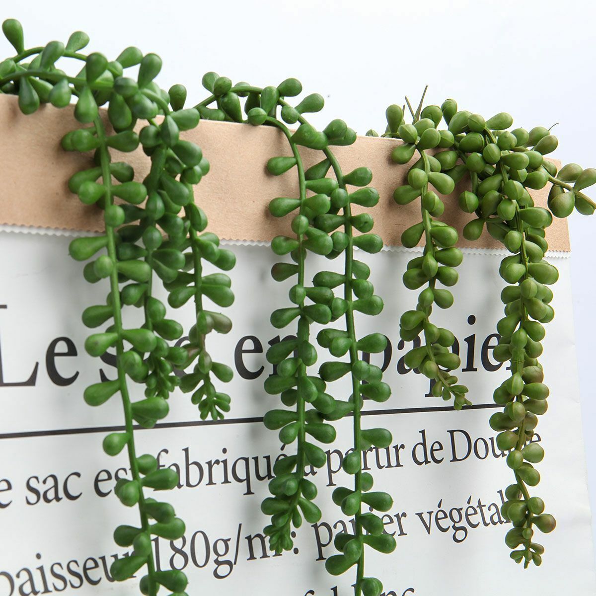 2x Artificial Hanging Plant Fake Vine Ivy Succulents String of Pearls Home Decor