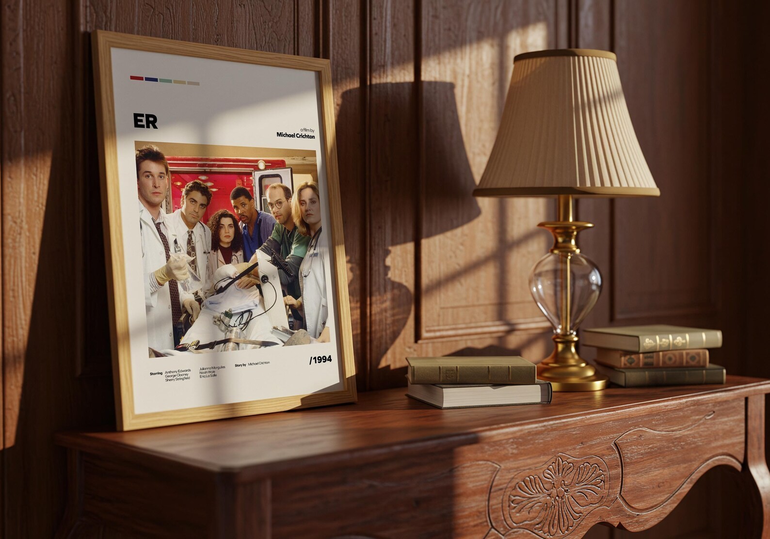 ER Series Poster George Clooney Julianna Margulies Hospital Cinema – Unframed