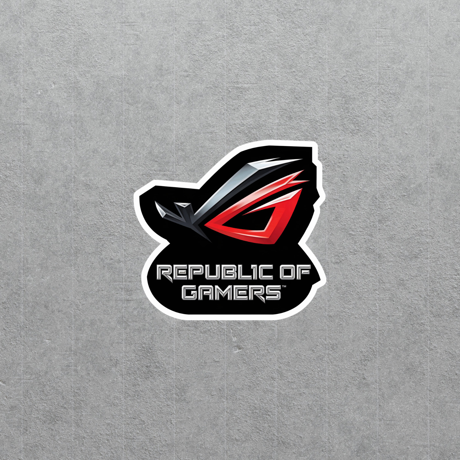 Republic of Gamers Logo Sticker – Gaming Enthusiast Decal for Laptops Cars #5678