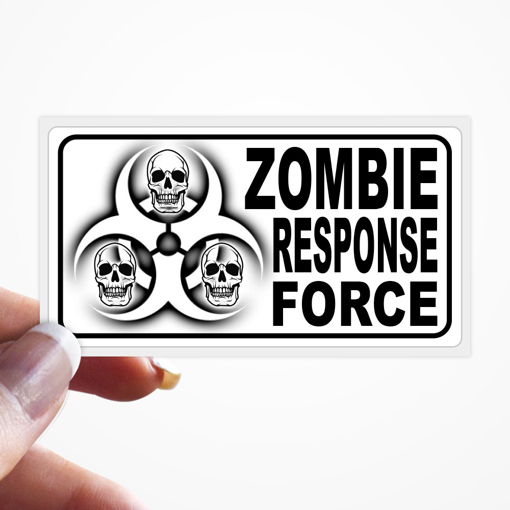 ZOMBIE RESPONSE FORCE Biohazard Skulls Stickers – 25+ Bulk Sticker Decal Pack