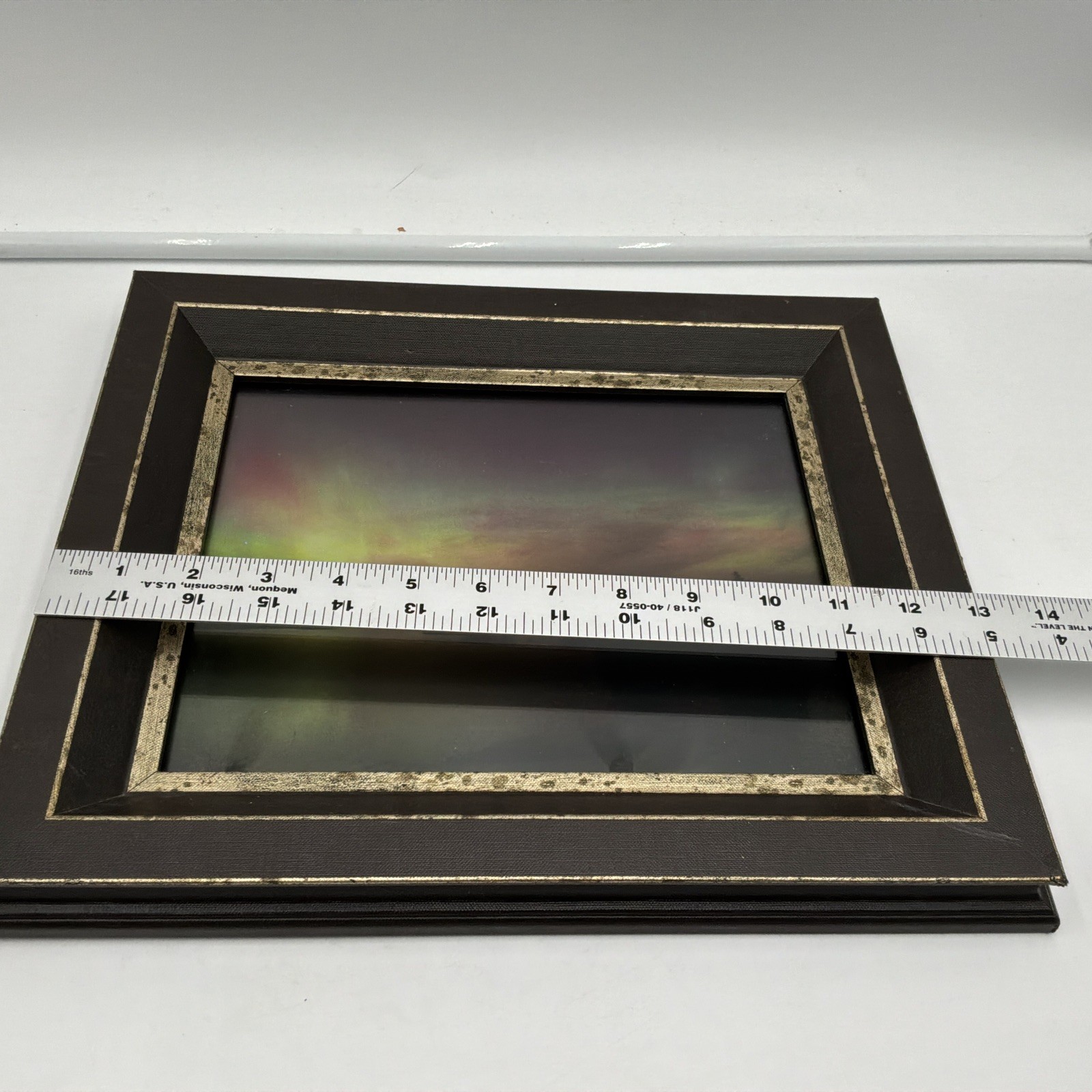 Framed Aurora Borealis Northern Lights Landscape Wall Art Scenic Nature Print