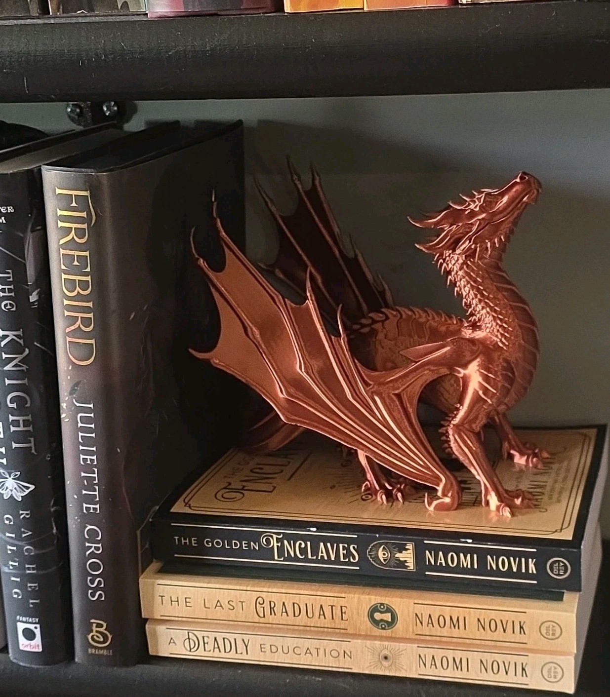 3d printed Dragon Fantasy Bookends for Office Decor