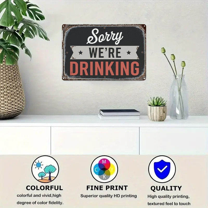Metal Sign 8X12 Inches Vintage Style Bathroom Decor